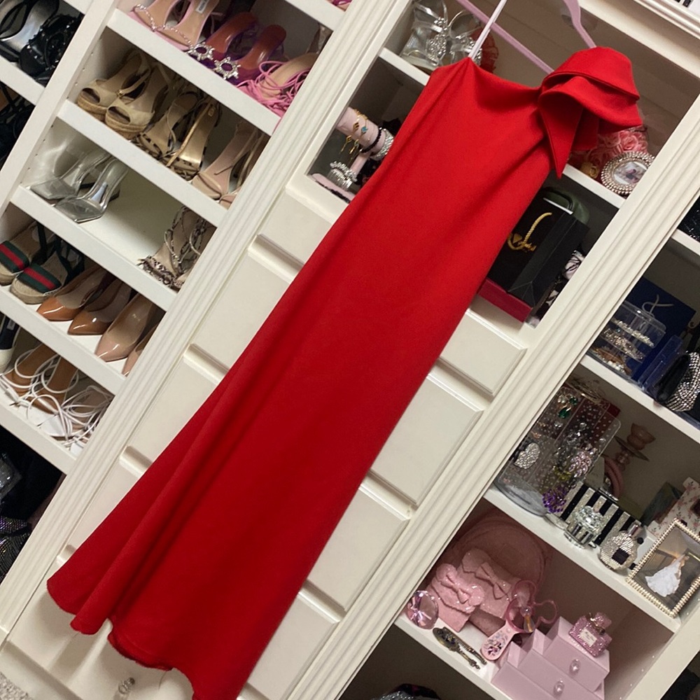 Red formal gown